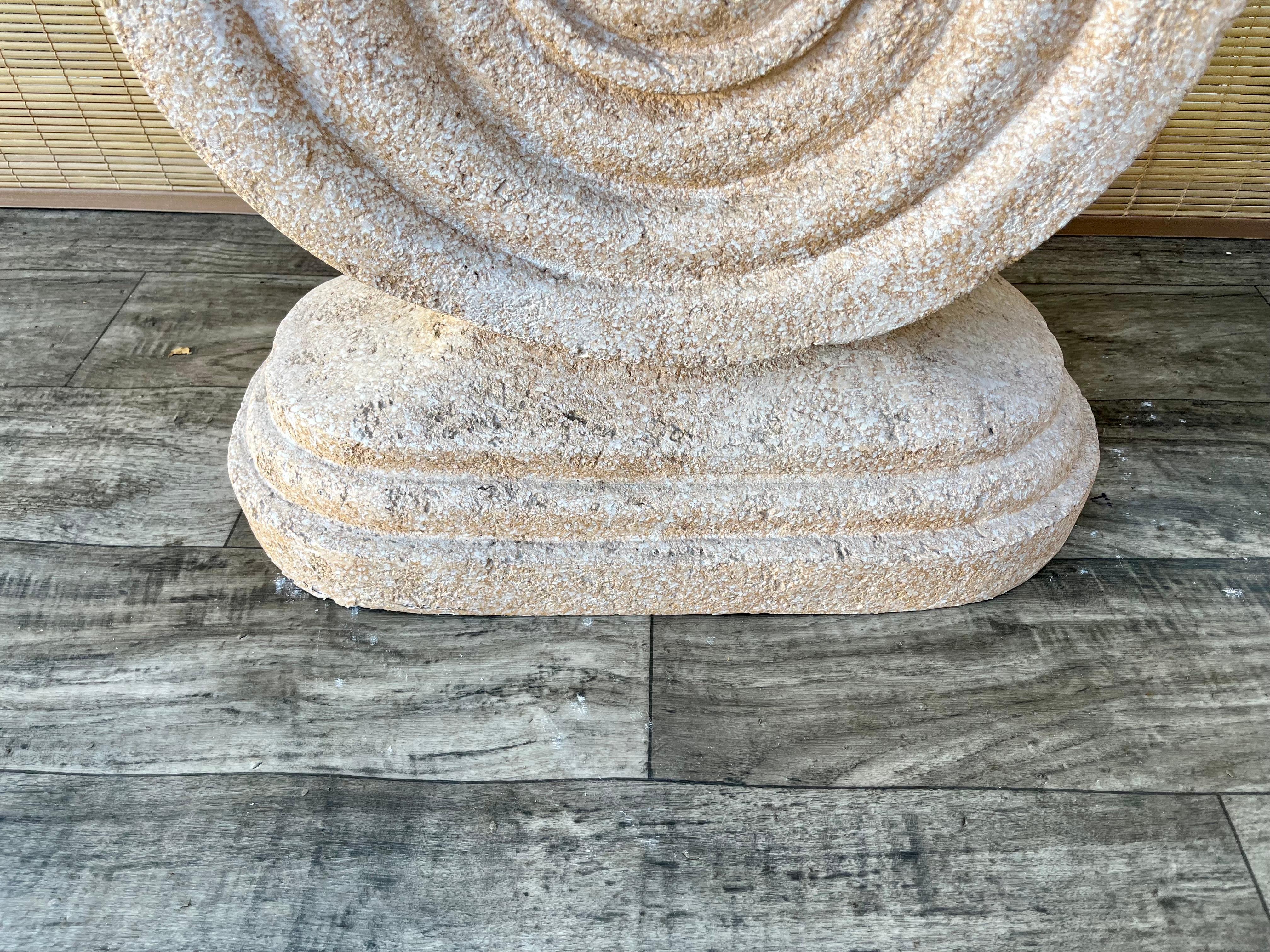 Vintage Late 20th Century Sculptural Faux Stone Konsolentisch W / Glas. C 1980er Jahre im Angebot 12