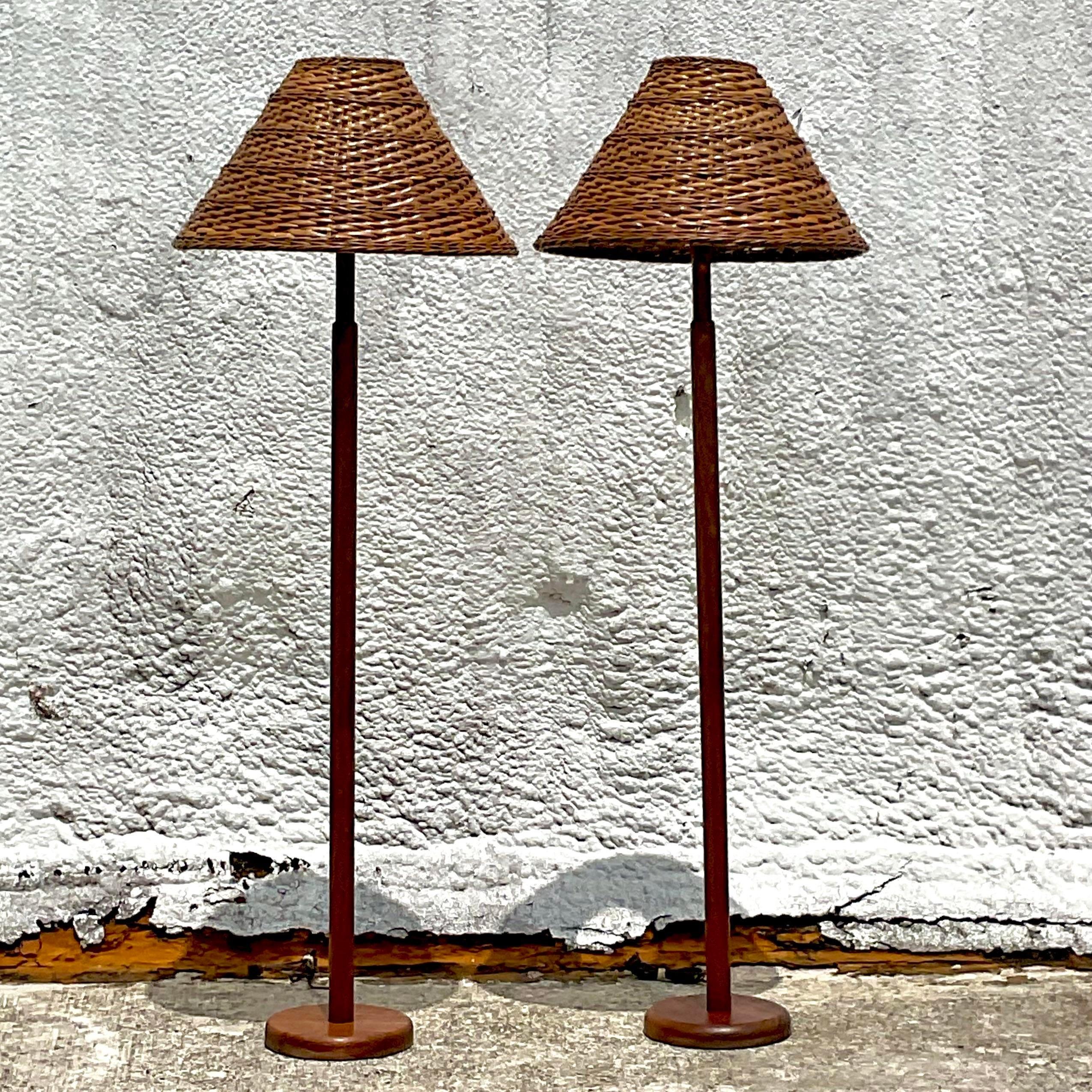 floor lamps with rattan shades