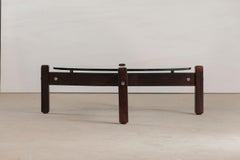 Table basse ronde vintage Latini de Sergio Rodrigues, style brésilien du milieu du siècle dernier