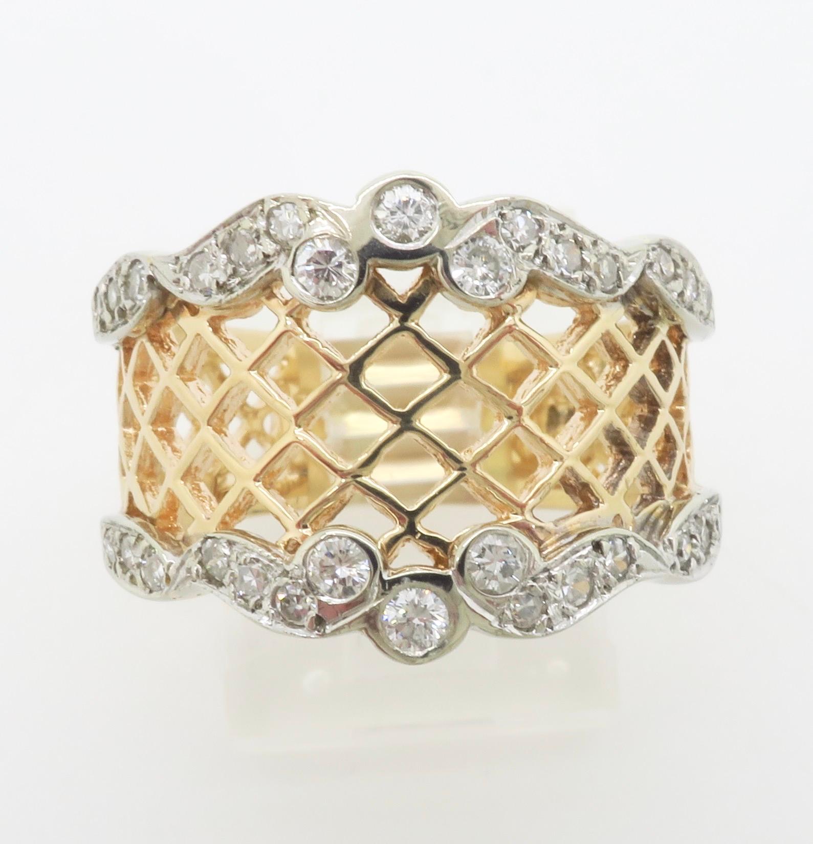 Vintage Lattice Diamond Cigar Band 5
