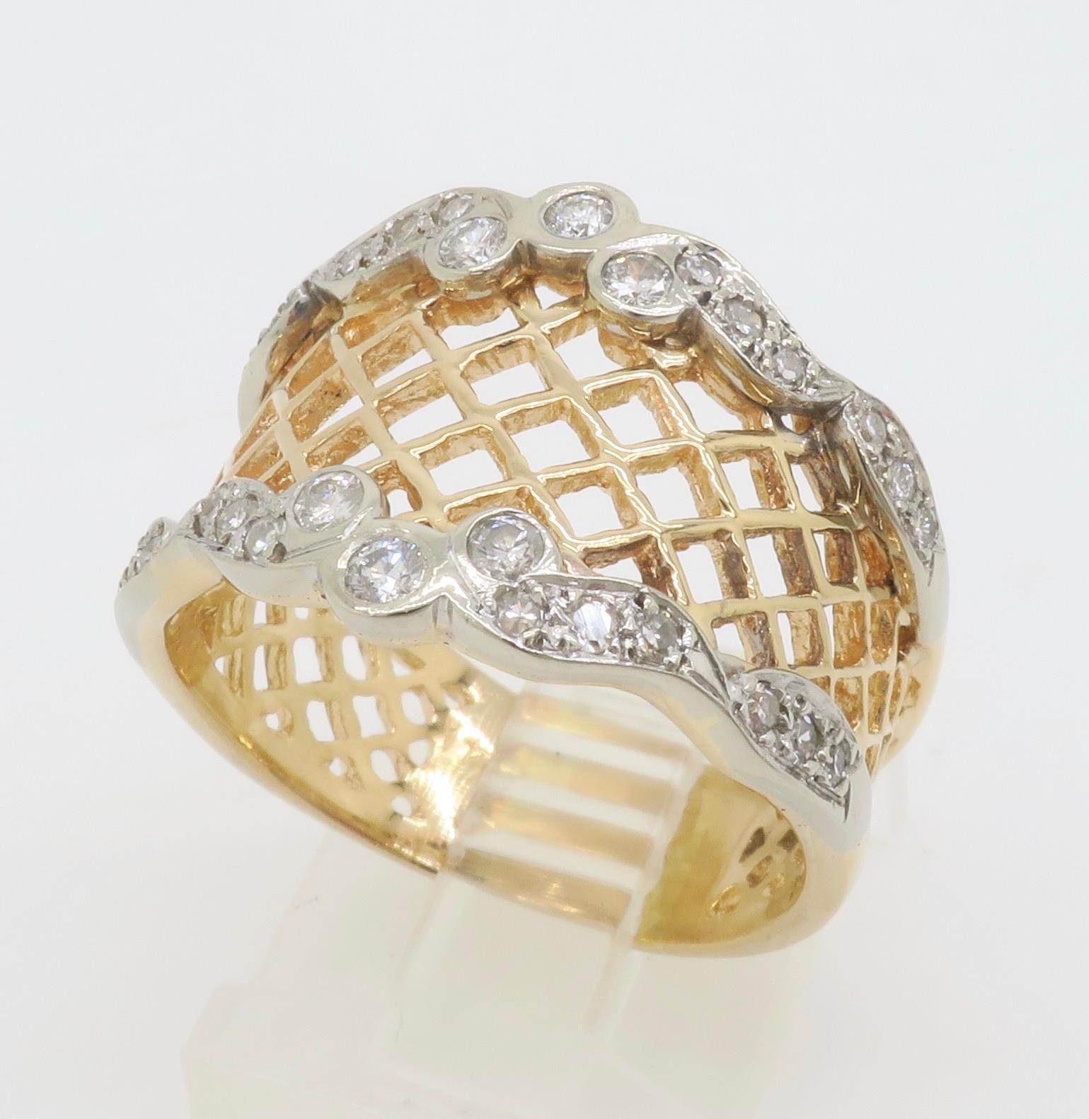Vintage Lattice Diamond Cigar Band 6