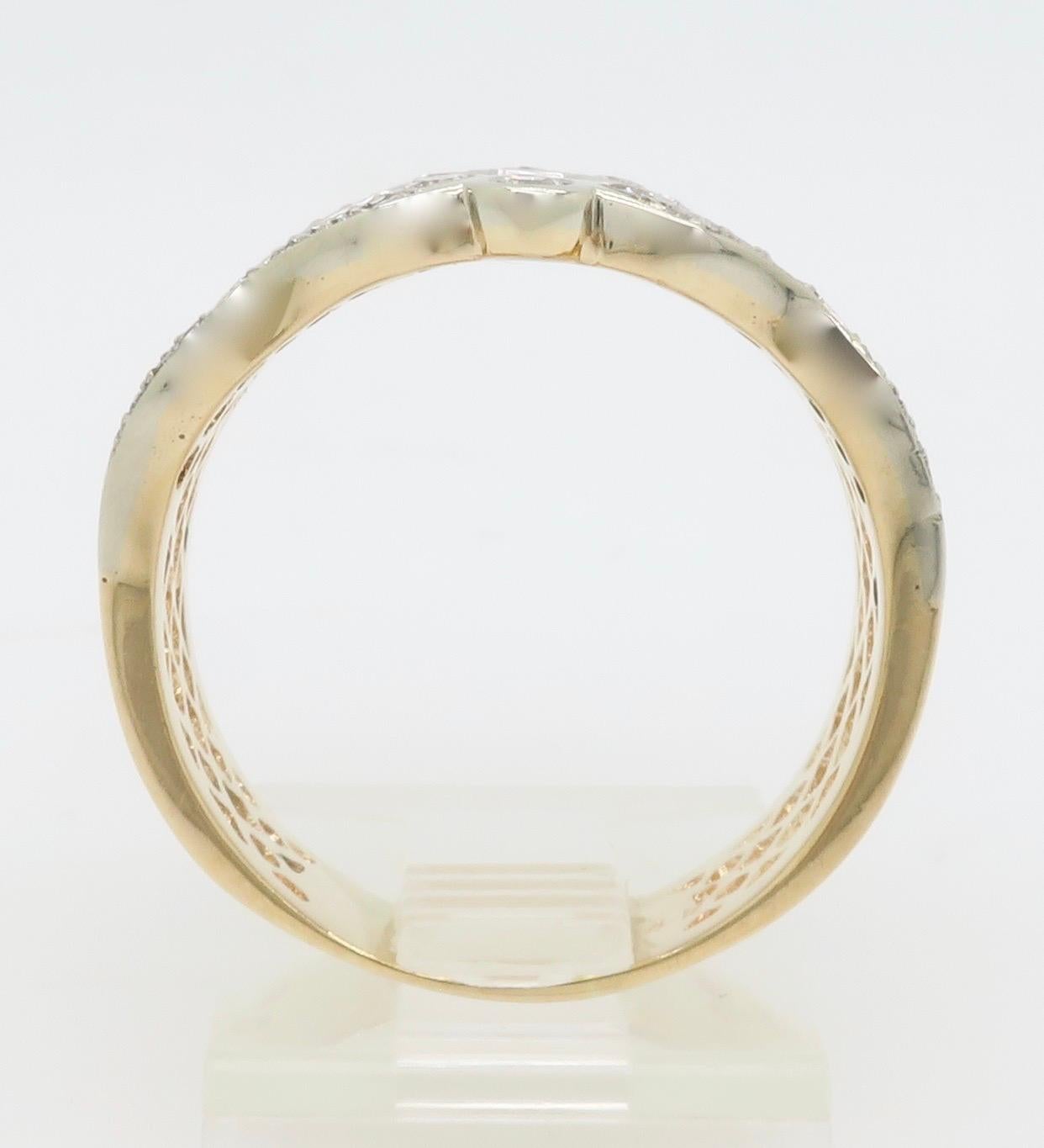 Vintage Lattice Diamond Cigar Band 8