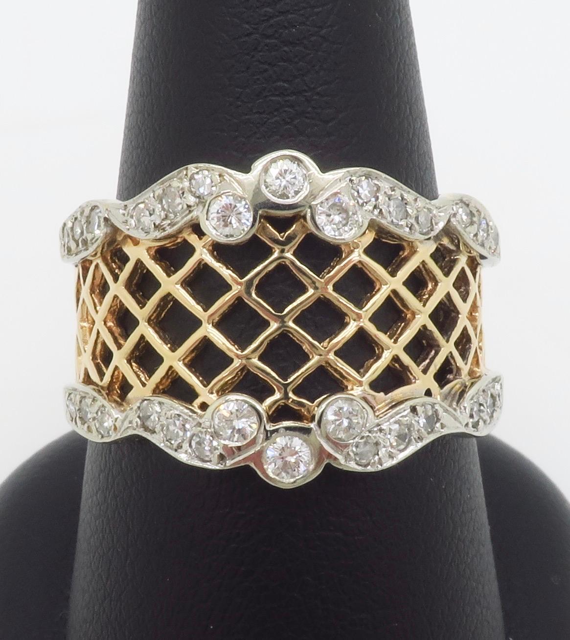 Vintage Lattice Diamond Cigar Band 1