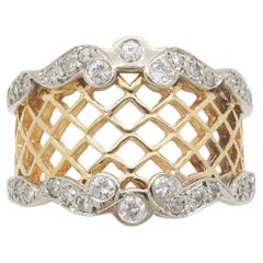 Vintage Lattice Diamond Cigar Band