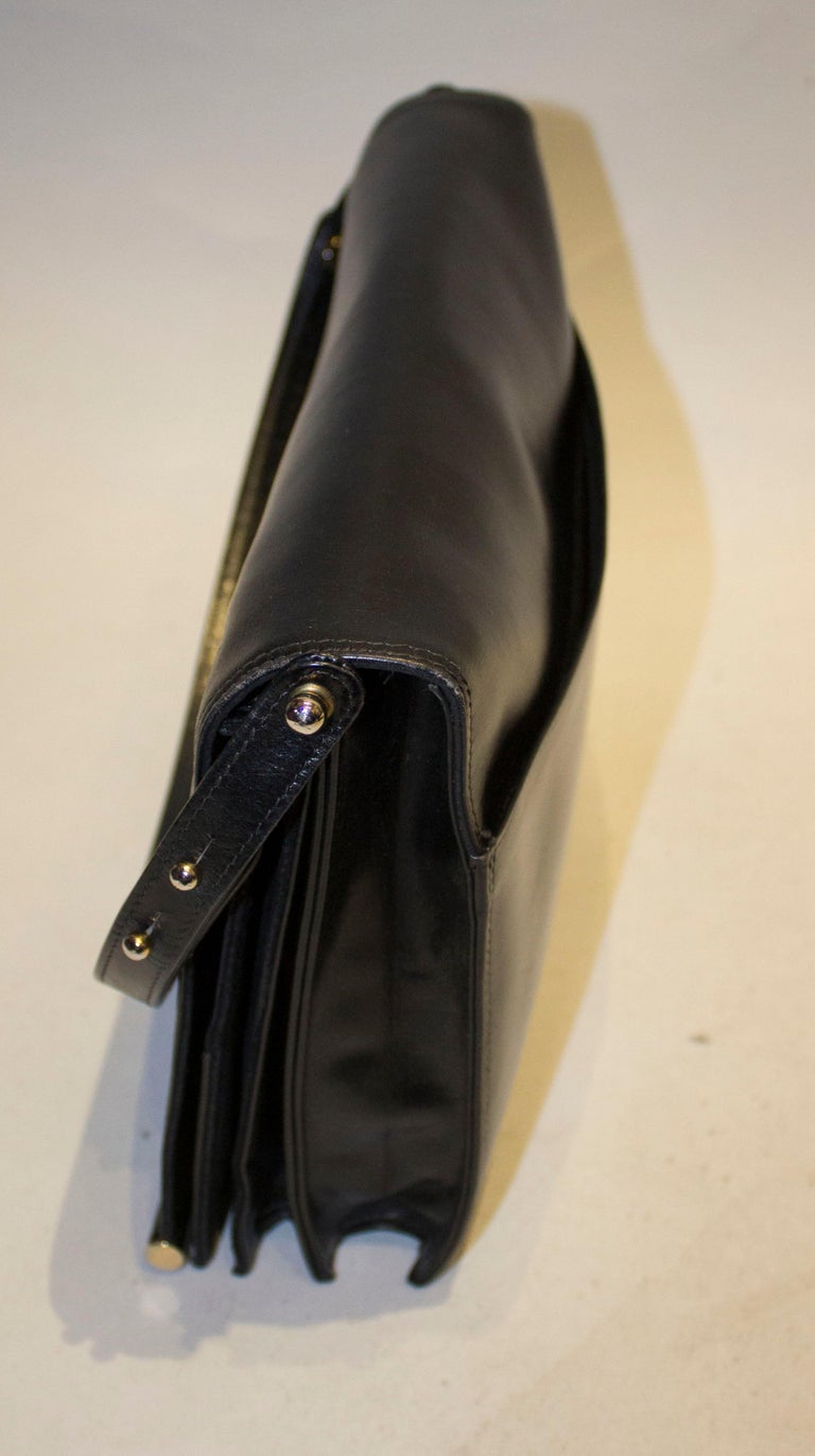 Vintage Launer Black Leather Bag at 1stDibs launer handbags used