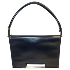 Vintage Launer Blue Leather Bag at 1stDibs