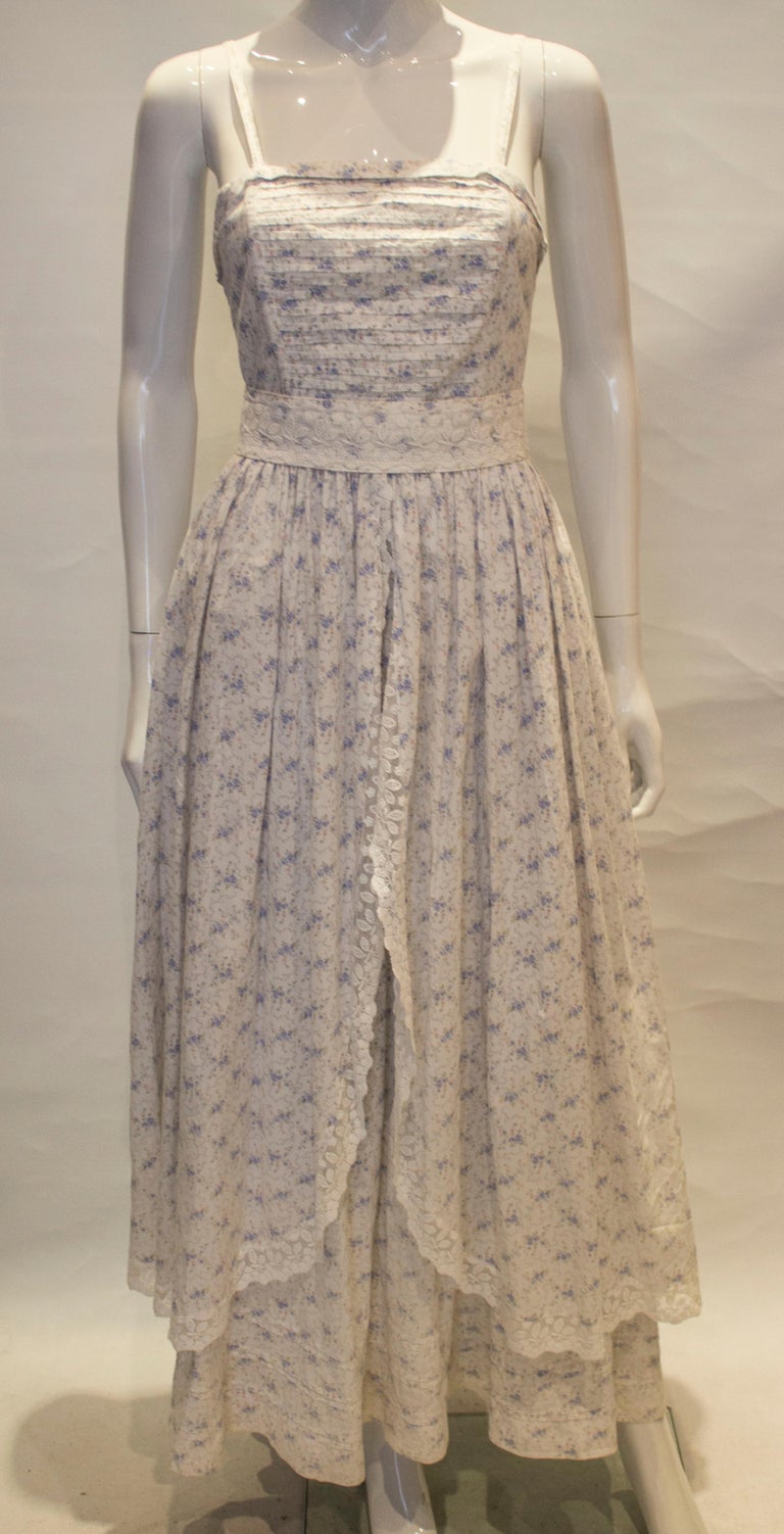 Beige Vintage Laura Ashley Dress and Bolero For Sale
