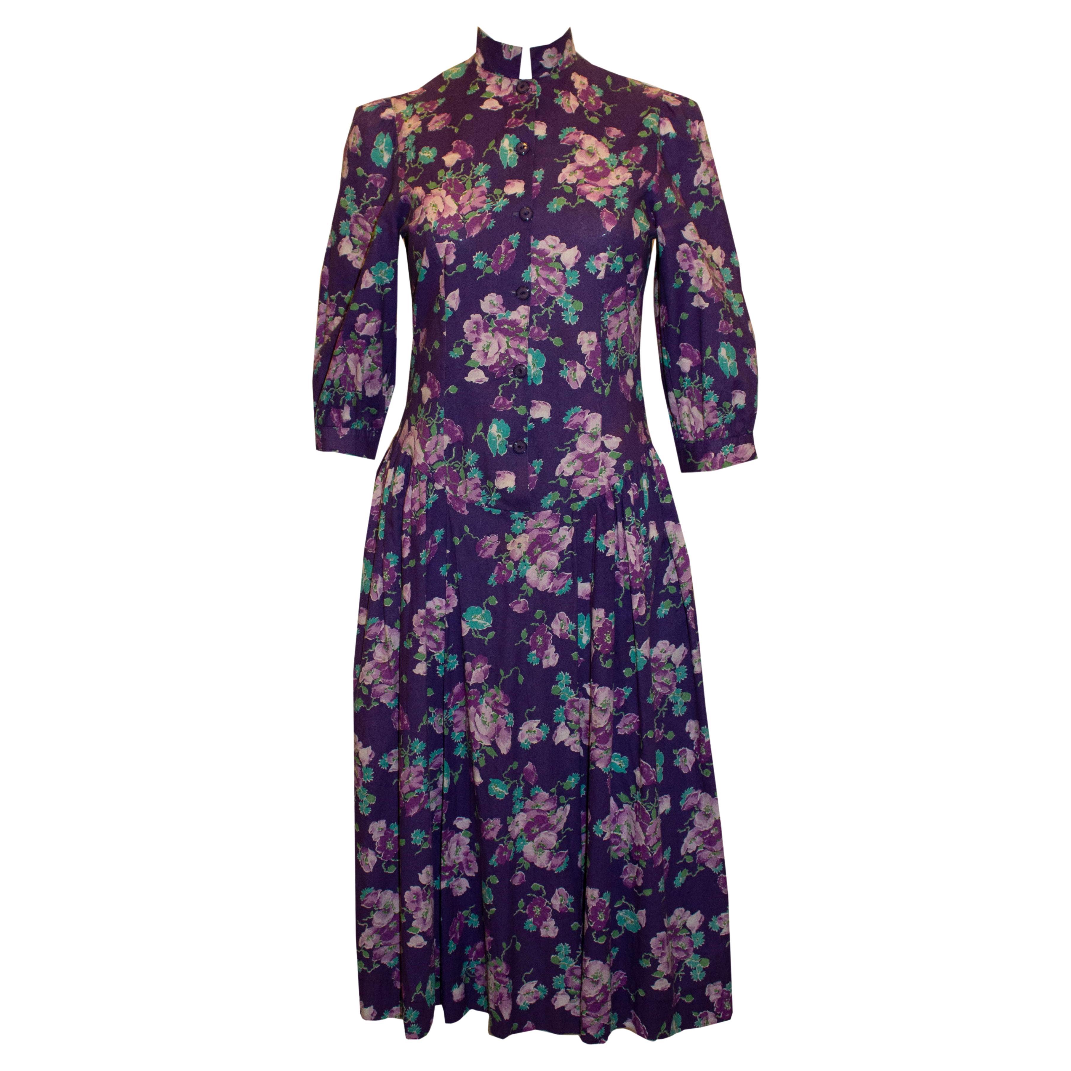 Vintage Laura Ashley Floral Cotton Dress