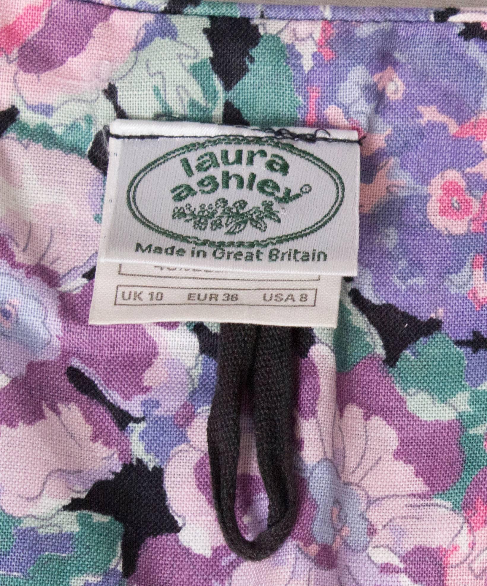 Vintage Laura Ashley Floral Cotton / Linen Dress 2