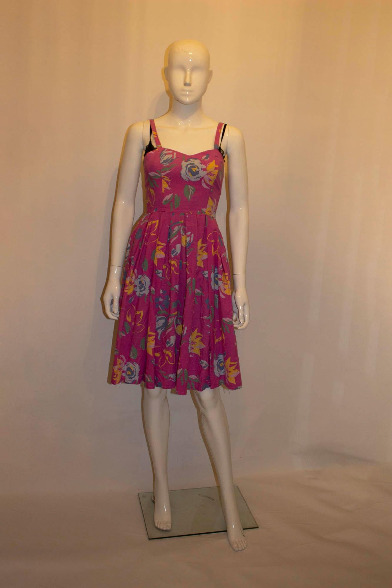 Vintage Laura Ashley Floral Dress For Sale 1