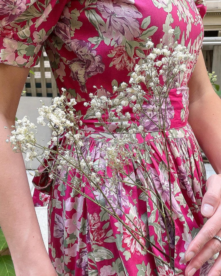 Laura Ashley Floral Dress, 1980s For Sale at 1stDibs