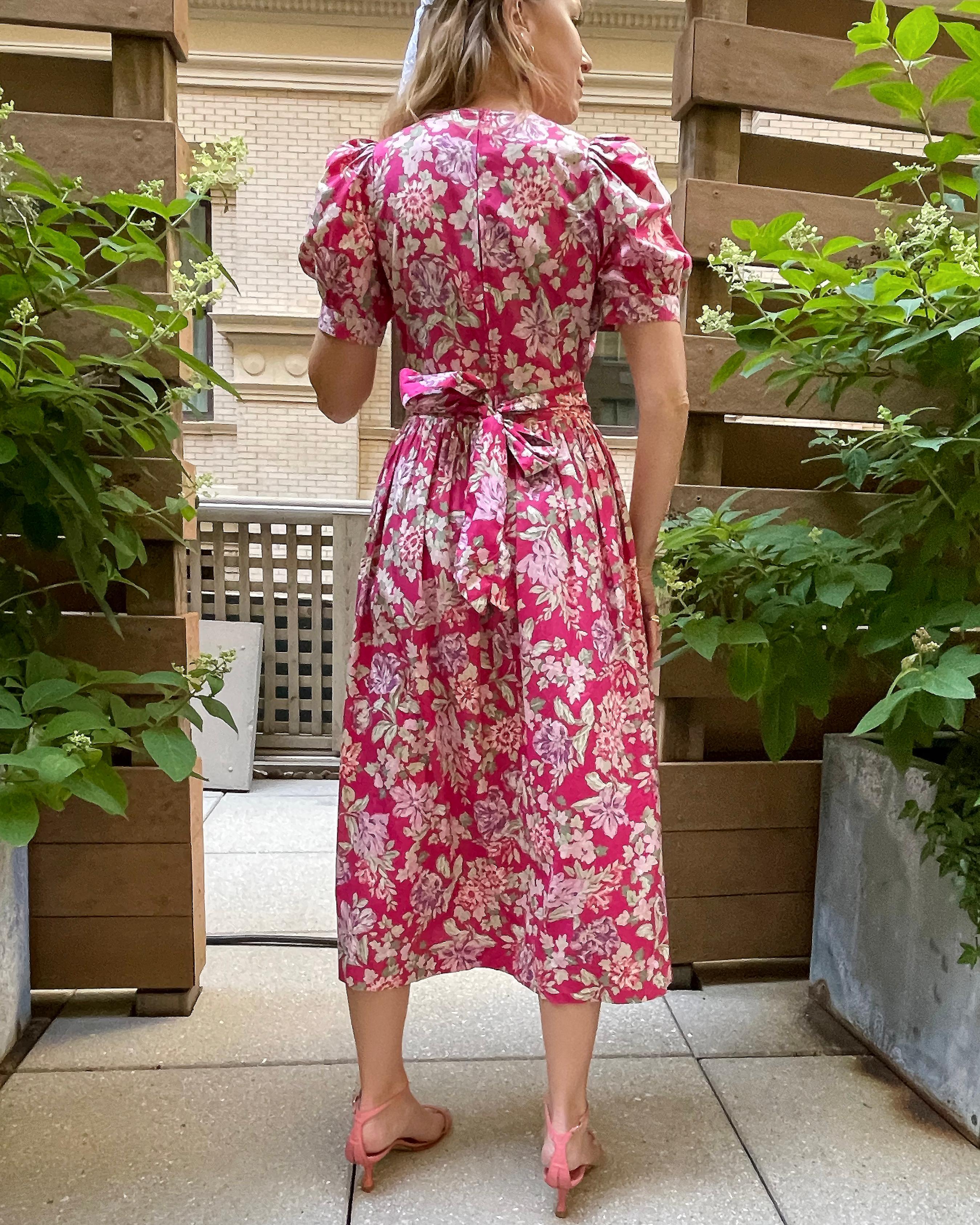 Laura Ashley Floral Dress, 1980s For Sale 1