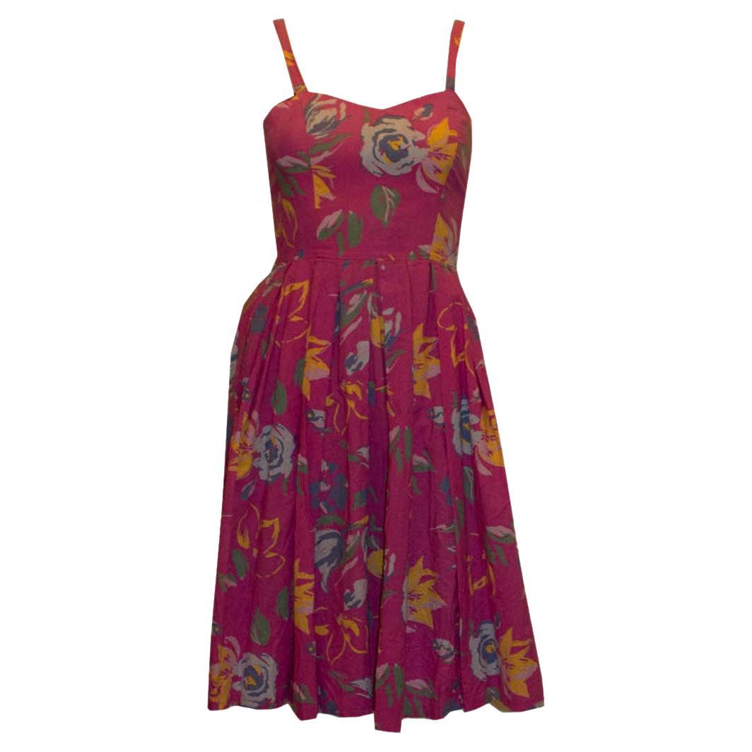Vintage Laura Ashley Floral Dress For Sale