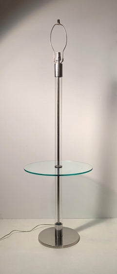 Lámpara de pie de tubo de cristal Laurel Vintage