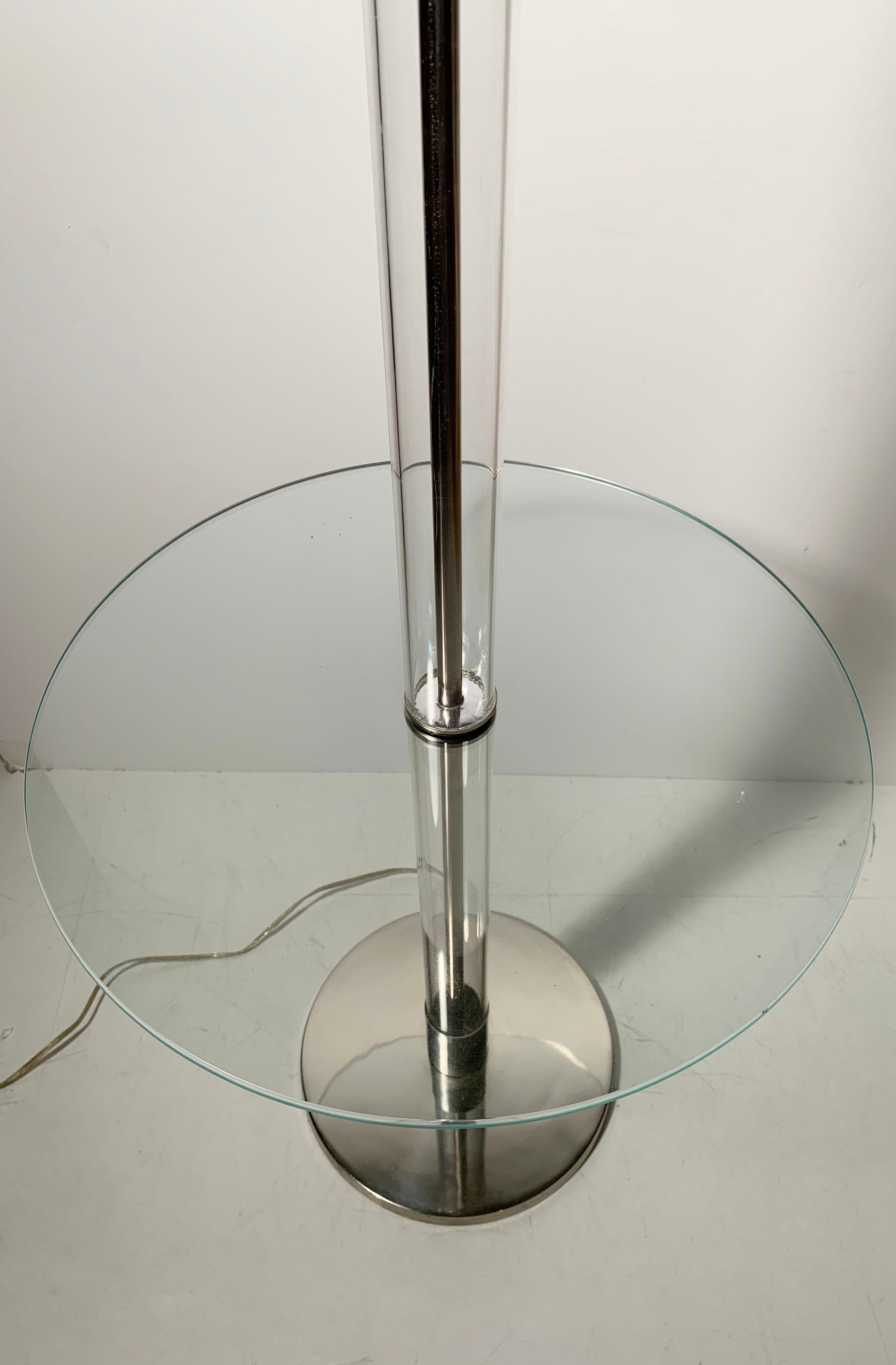Tisch-Stehlampe aus Lorbeerglas, Vintage (Moderne der Mitte des Jahrhunderts) im Angebot