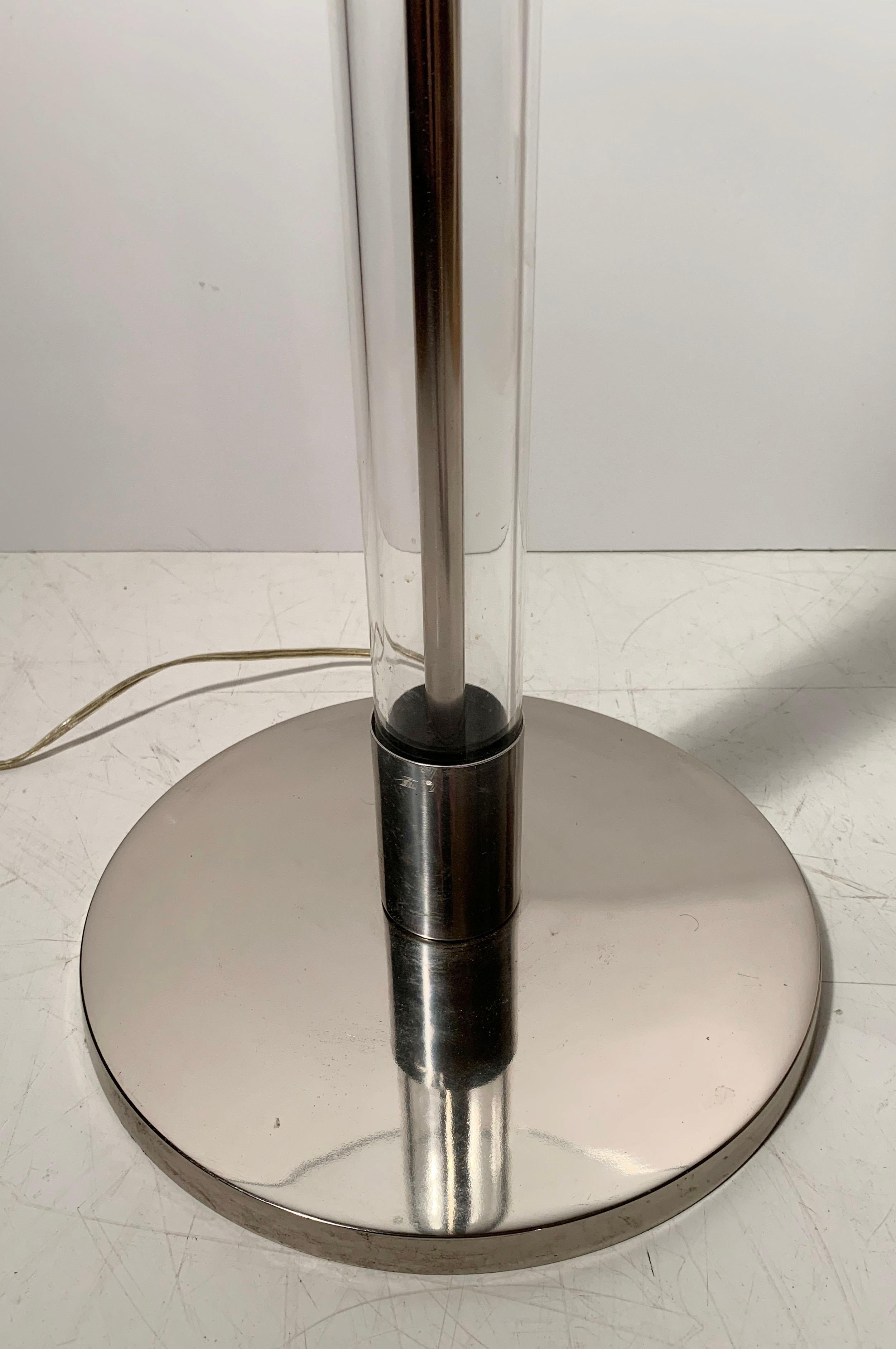 American Vintage Laurel Glass Tube Table Floor Lamp For Sale