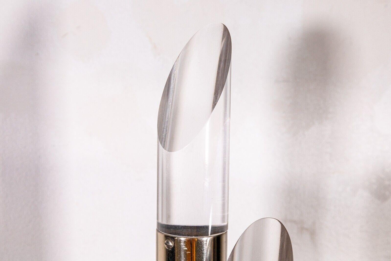 20th Century Vintage Laurel Lamp Company Space Age Modern Trio Chrome and Lucite Table Lamp