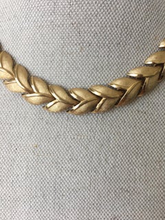 Vintage-Lorbeerblatt-Halskette von Trifari:: um 1960