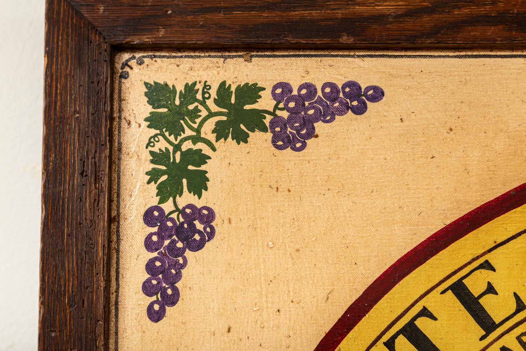 Vintage Laurent-Perrier Wein-Werbeschild, ca. 1930er Jahre (Holz) im Angebot