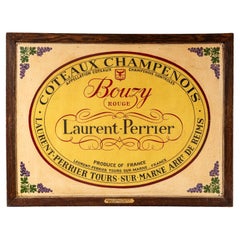 Vintage Laurent-Perrier Wine Advertising Sign, circa 1930's