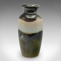 Vintage Lava Flower Vase, West German, Art Ceramic, Baluster Urn, Circa 1960