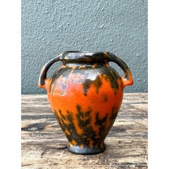 Vintage Lava Glaze Ceramic Small Vase