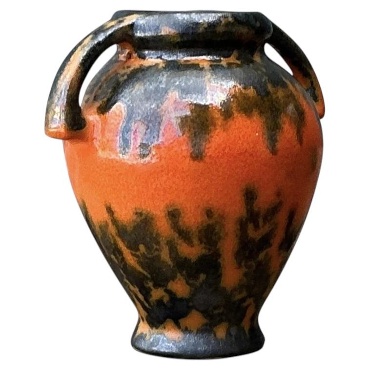 Vintage Lava Glaze Ceramic Small Vase