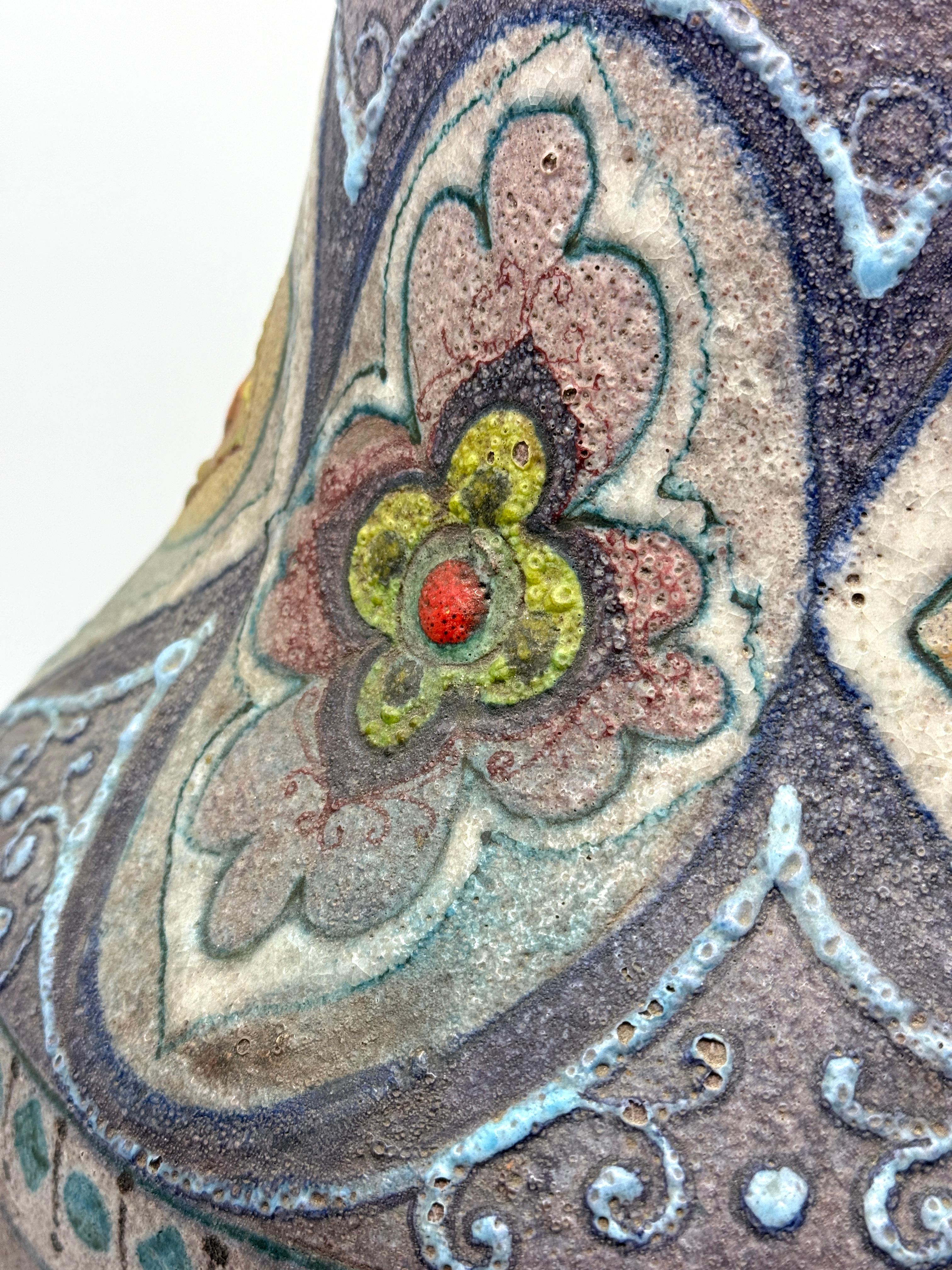 Cerámica Italiana Esmalte Volcánico Lava Vintage Hecho a mano en venta