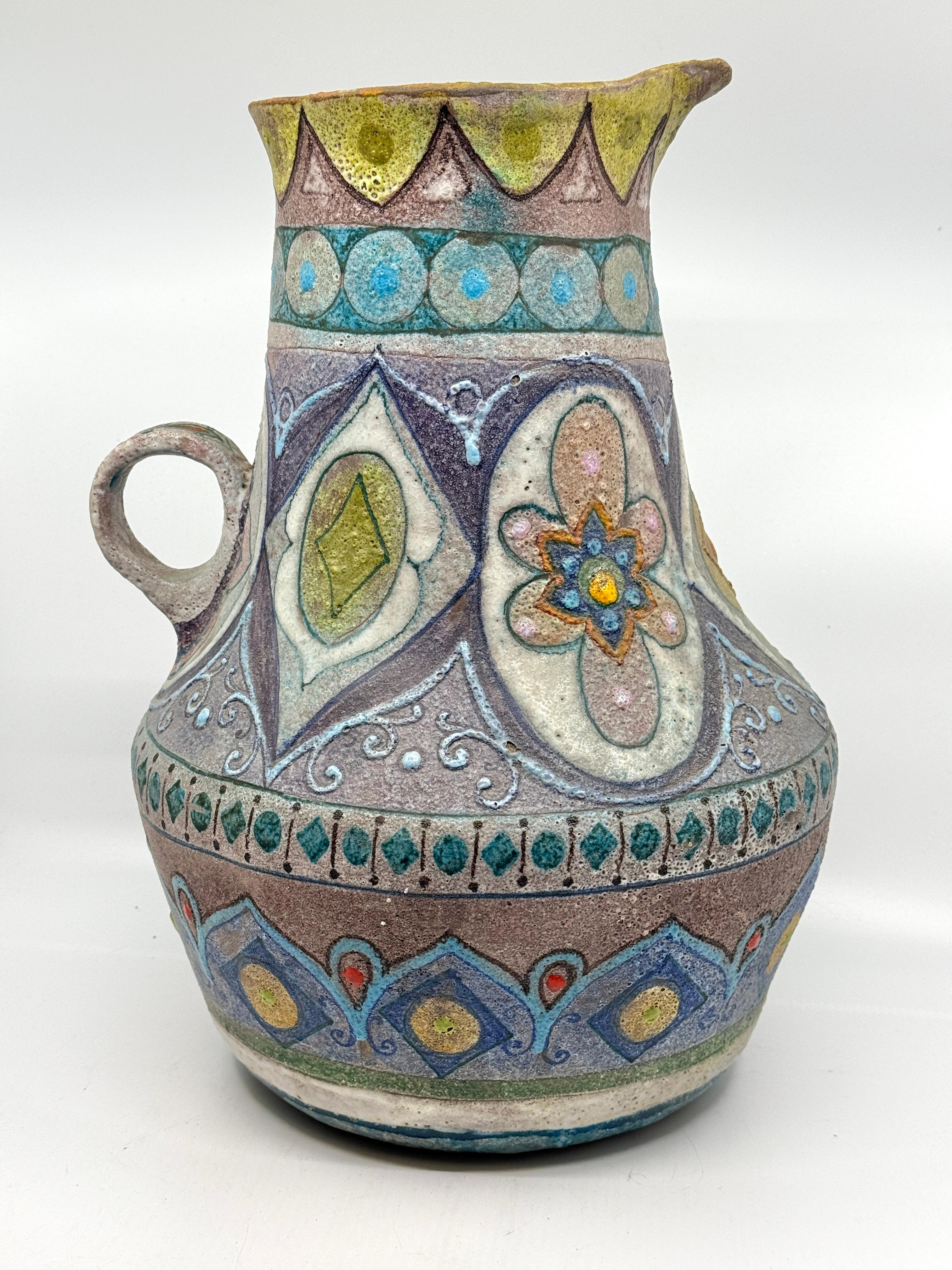 Cerámica Italiana Esmalte Volcánico Lava Vintage Alfarería en venta