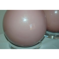 Vintage Lavender Murano Glass Long Neck Table Lamps