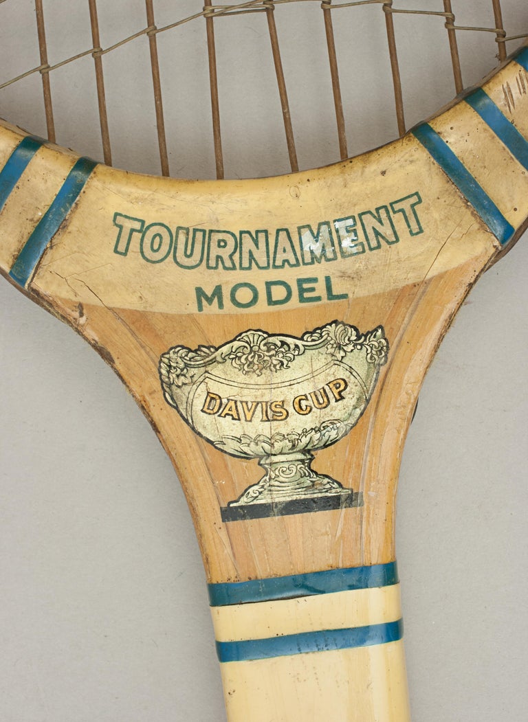 Vintage Lawn Tennis Racket by F. H. Ayres, Tournament Davis Cup 5