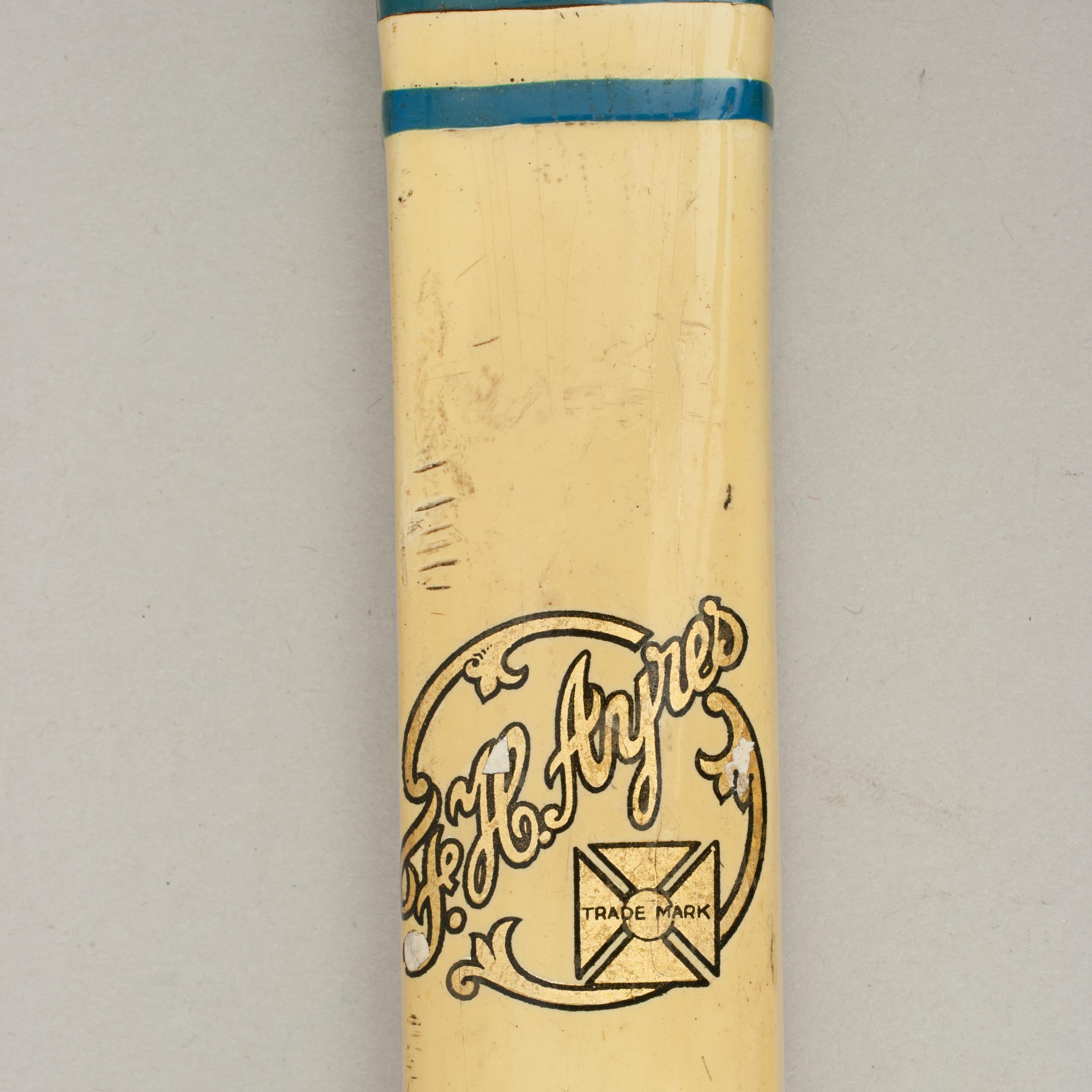 Raquette de tennis sur gazon vintage de F. H. Ayres, Tournoi Davis Cup 3