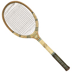 Racchetta da tennis su prato vintage di F.H. Ayres, torneo di Coppa Davis