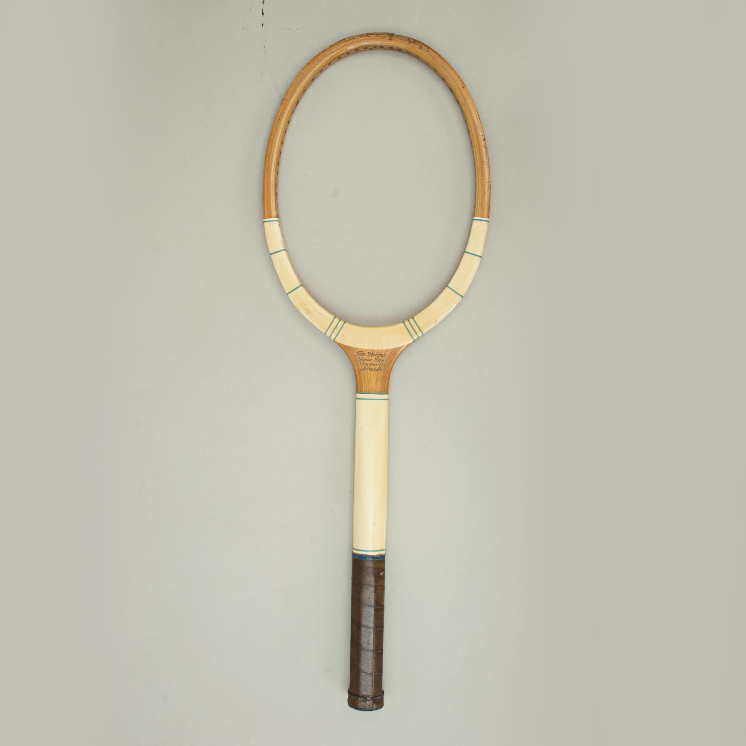 Vintage Lawn Tennis Racket, the Test by Stevenson For Sale 8