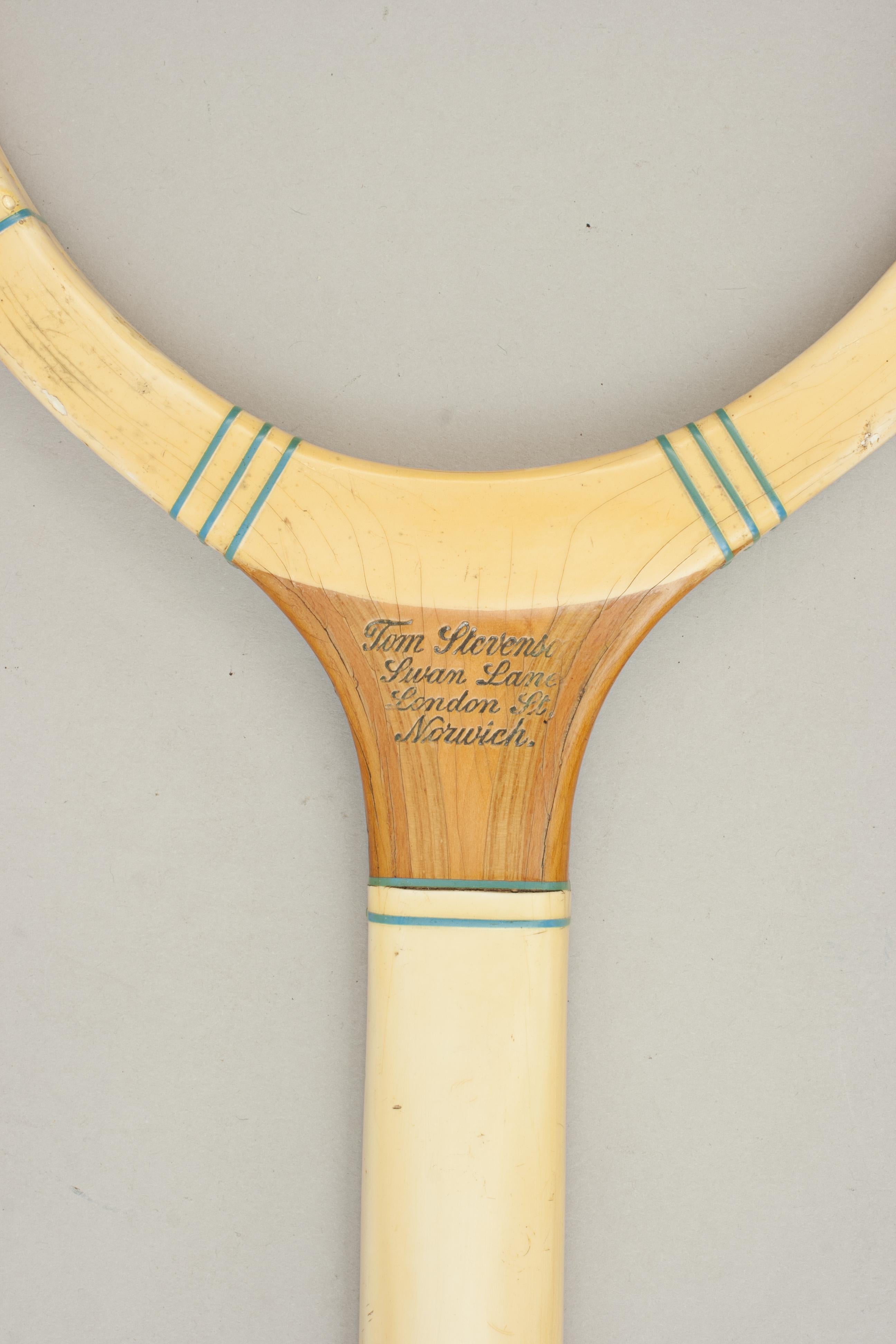 Mid-20th Century Vintage Lawn Tennis Racket, the Test by Stevenson For Sale