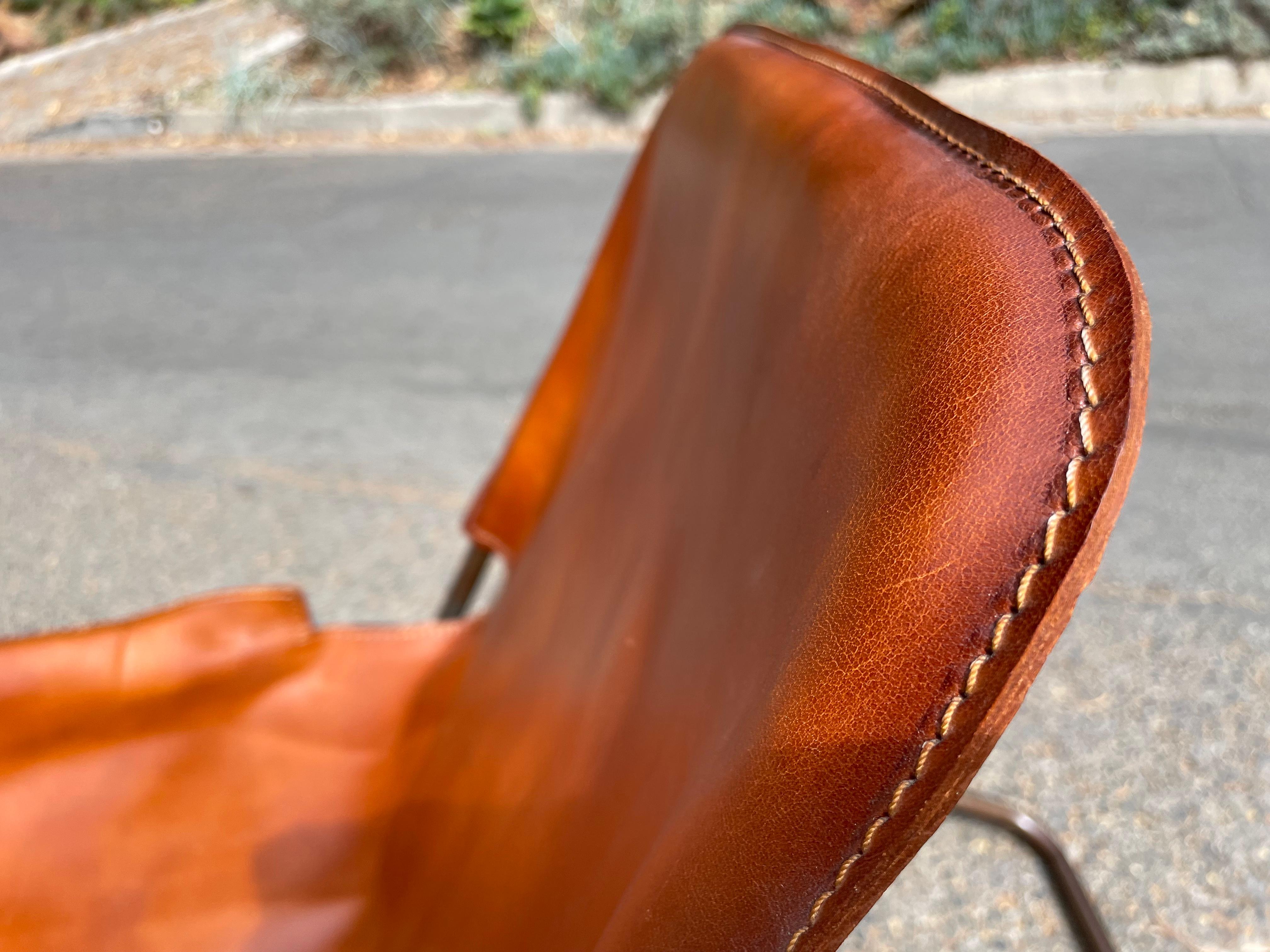 Mid-Century Modern Vintage Lawson-Fenning Leather Sling Chairs