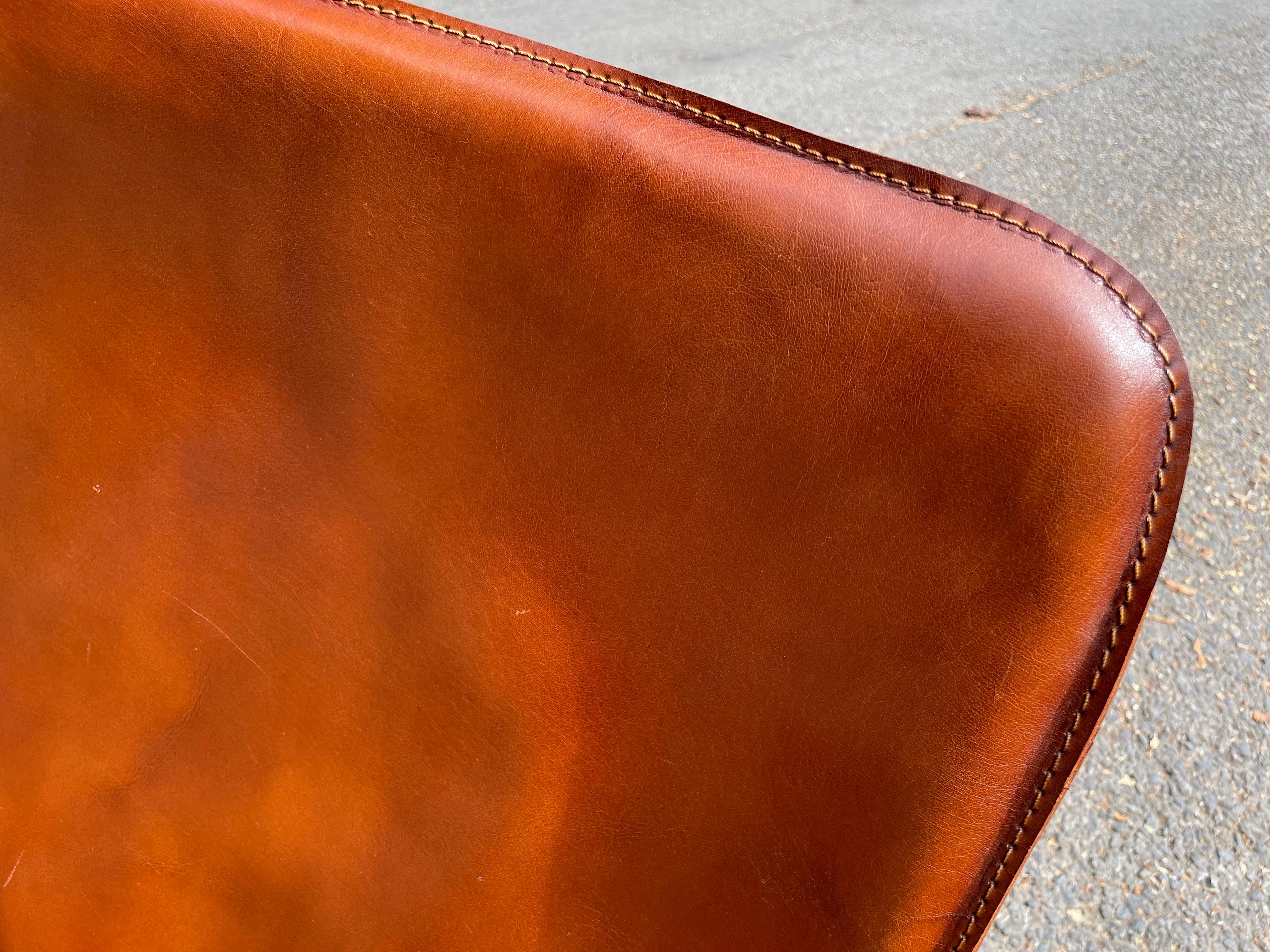 Vintage Lawson-Fenning Leather Sling Chairs In Good Condition In Los Angeles, CA