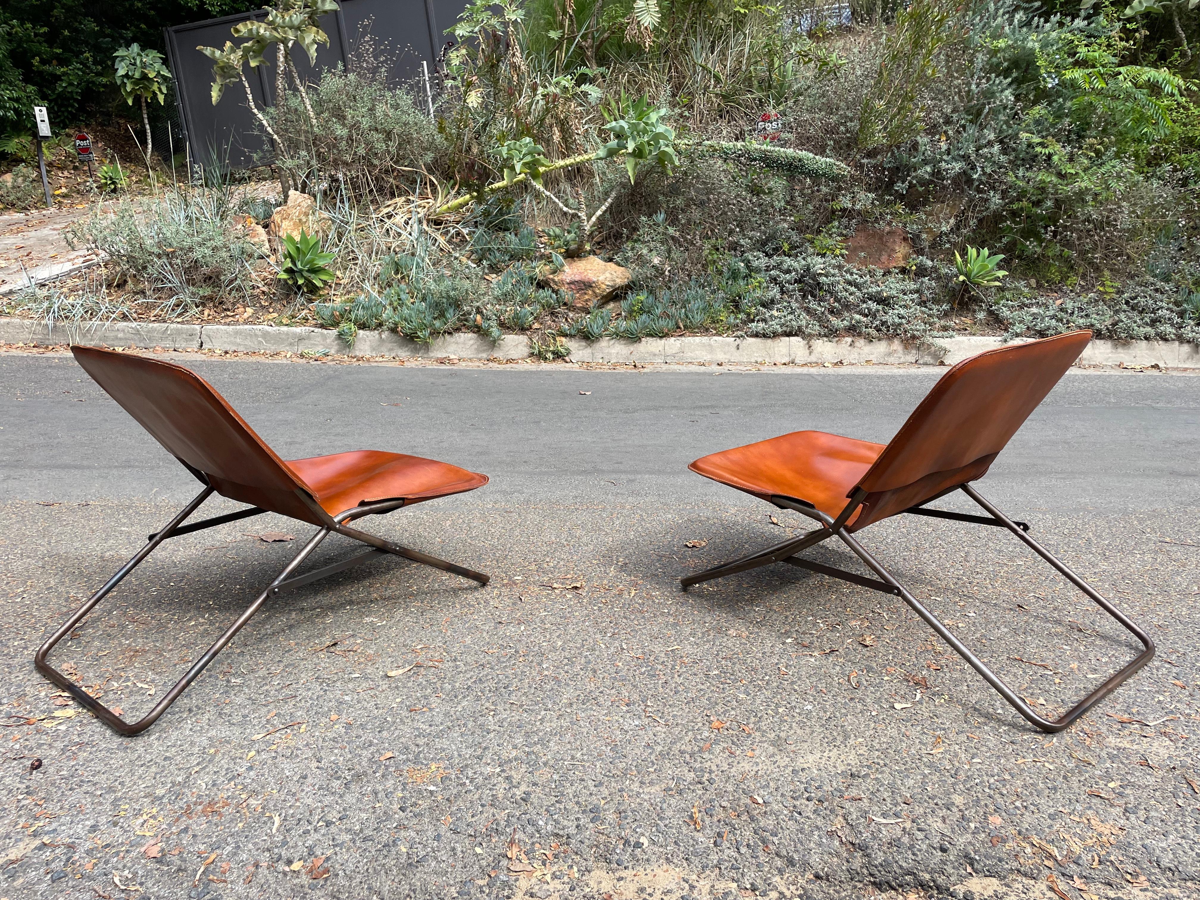 20th Century Vintage Lawson-Fenning Leather Sling Chairs