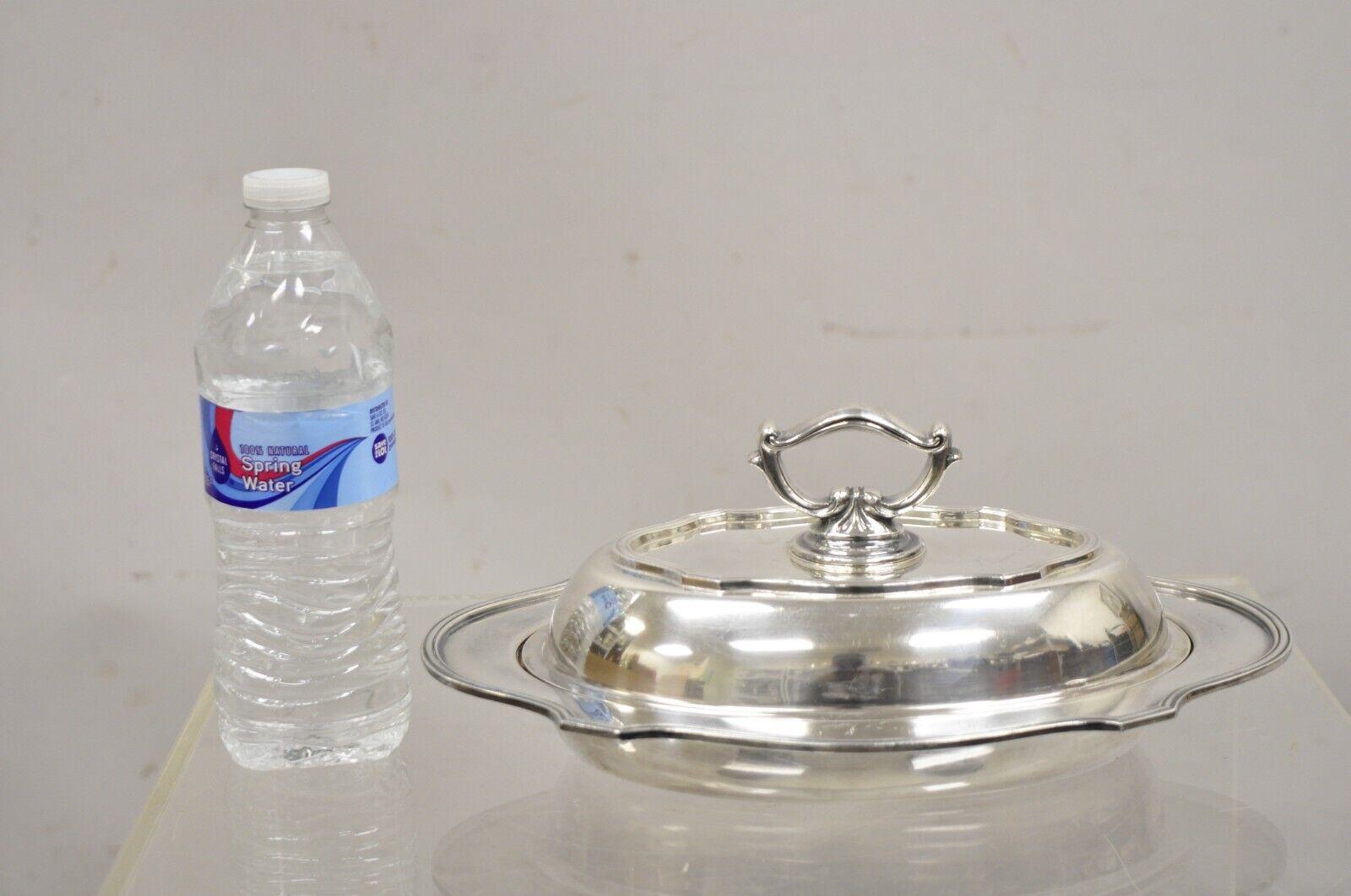 Vintage LBS Co Sheffield Silver Plated Lidded Vegetable Serving Dish For Sale 4