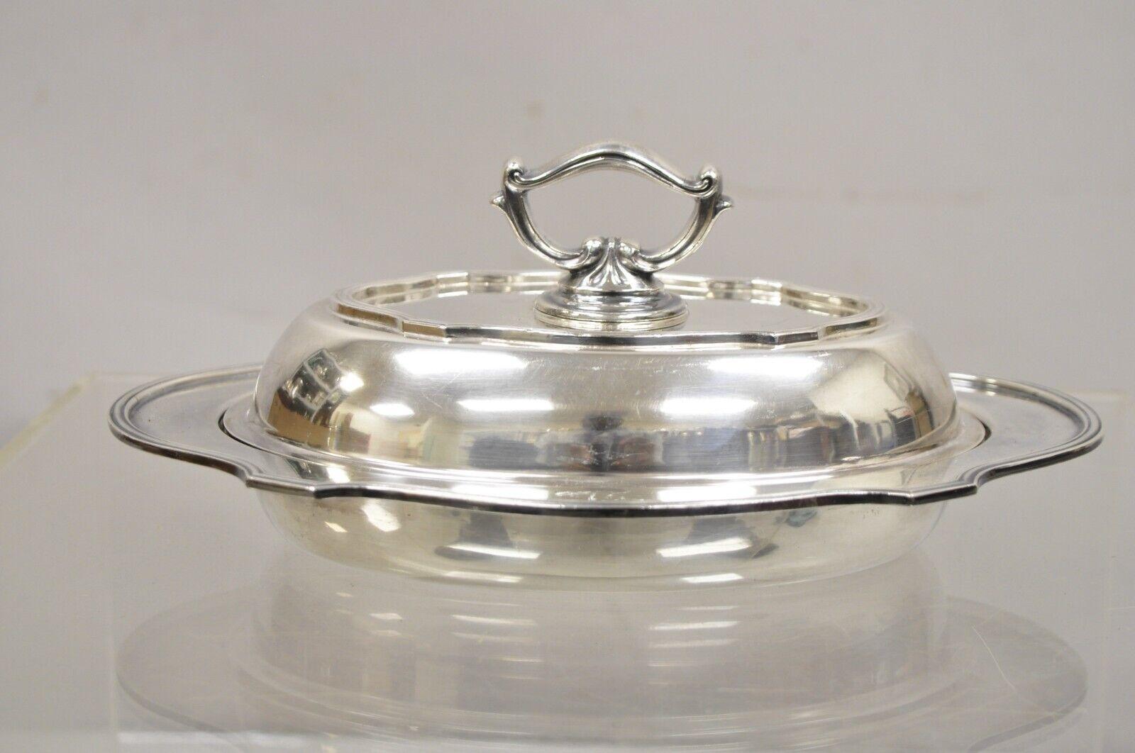 Vintage LBS Co Sheffield Silver Plated Lidded Vegetable Serving Dish For Sale 3