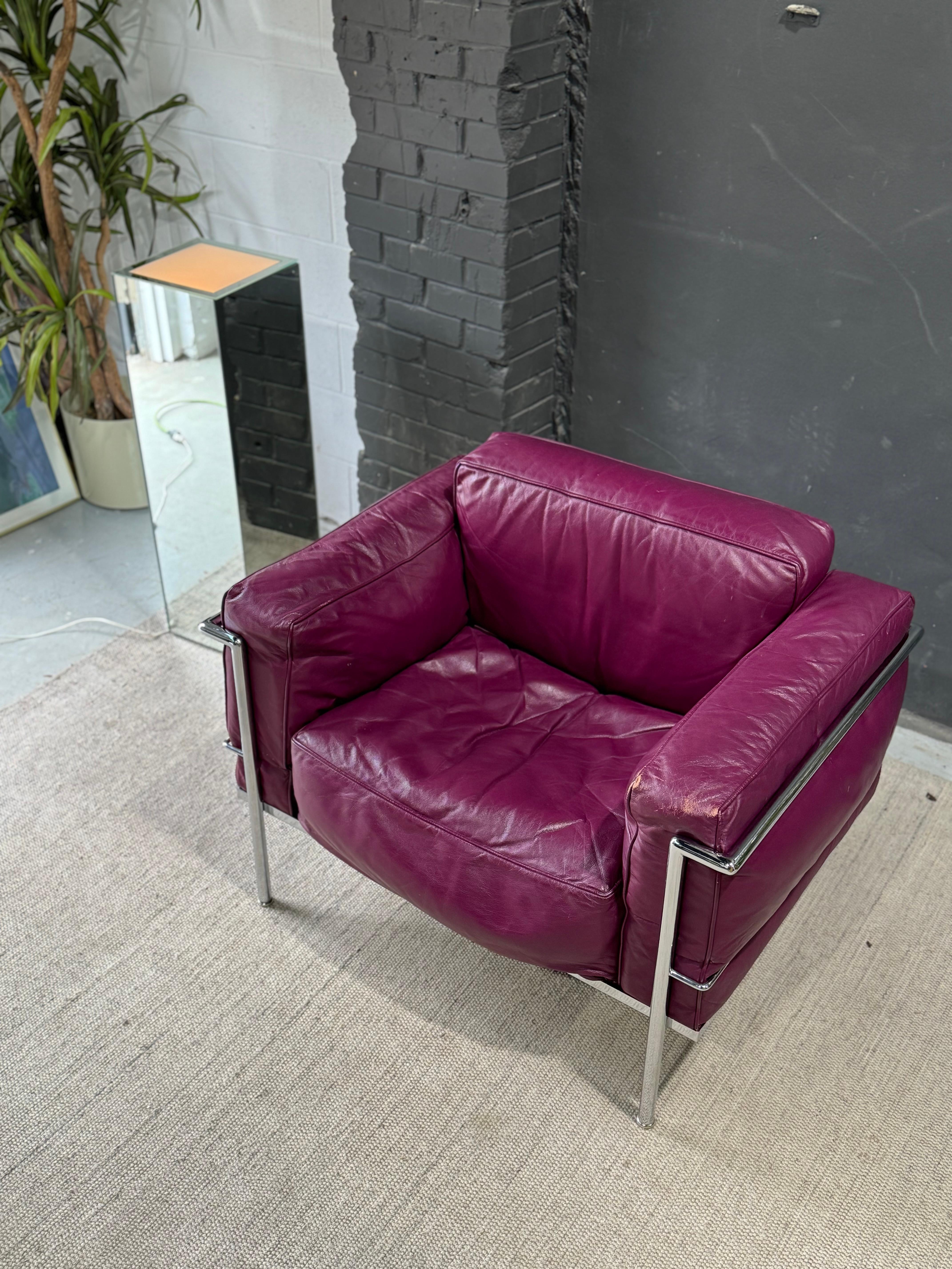 Vintage LC3 Grande Modele Leather Arm Chair, Attributed to Le Corbusier  4