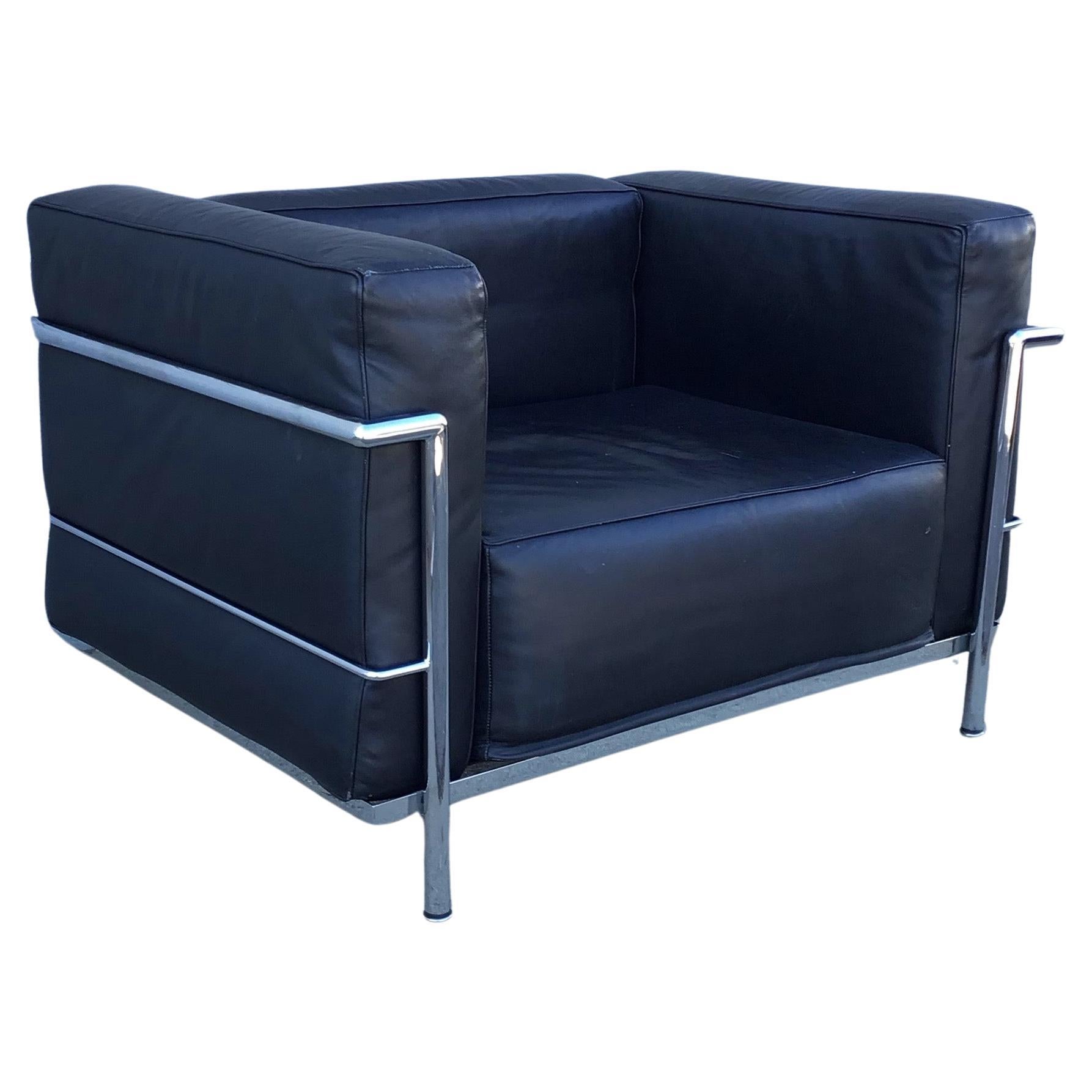 Vintage Lc3 Lounge Chair Corbusier Style