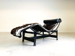Vintage LC4 lounger Cassina Le Corbusier cowhide