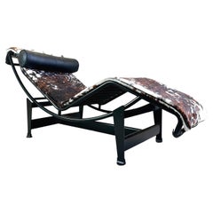 Vintage LC4 lounger Cassina Le Corbusier cowhide