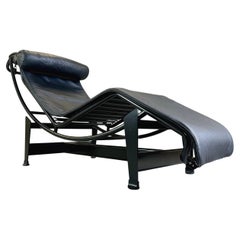 Vintage LC4 lounger Cassina Le Corbusier leather with extra cowhide