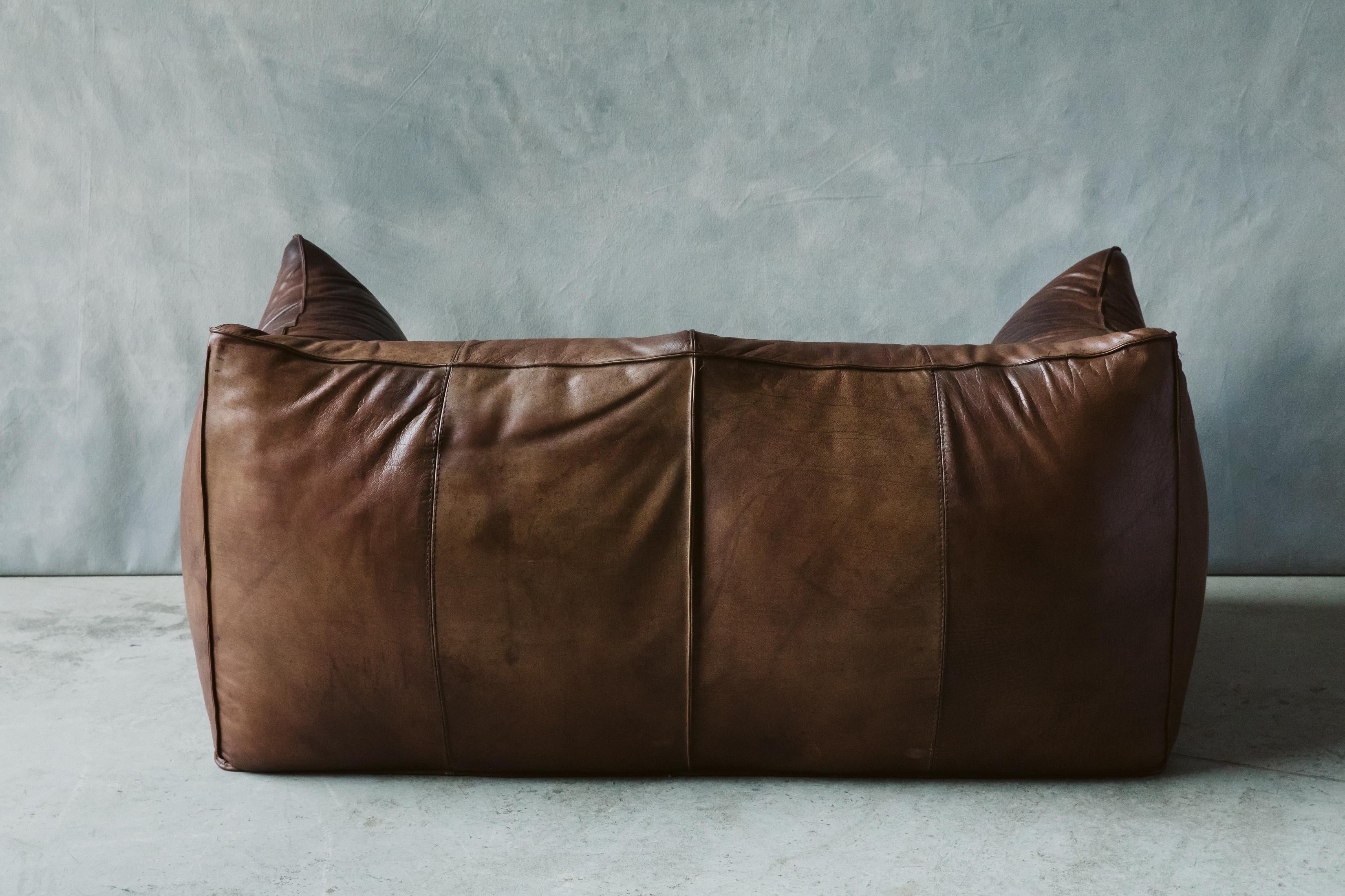 Vintage Le Bambole Leather Sofa Designed by Mario Bellini, B&B Italia, 1978 2