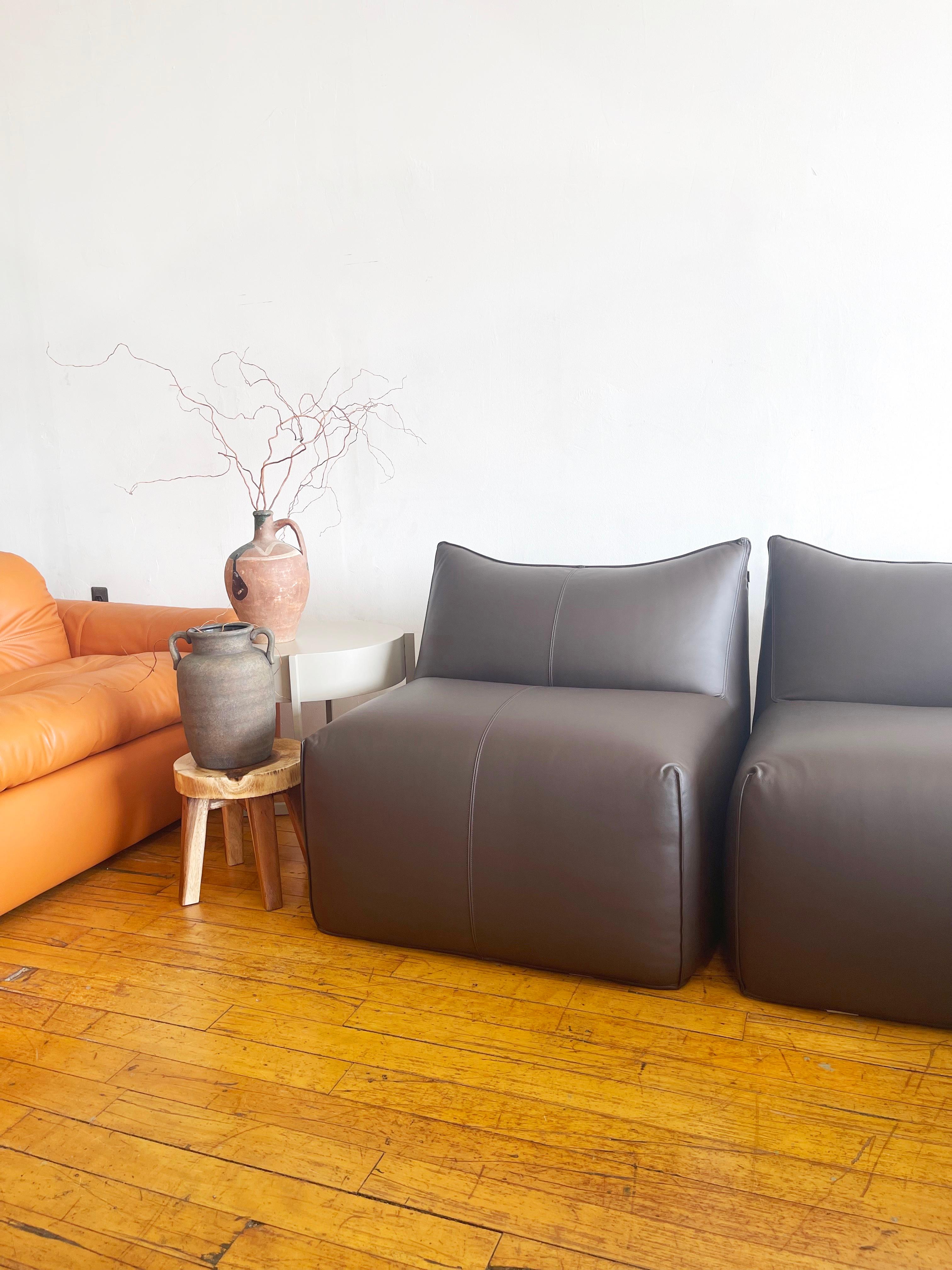Mario Bellini Vintage Le Bambole Sofa, newly upholstered leather B&B Italia  4