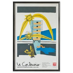 Vintage Le Corbusier Exhibition Poster GA Gallery, Tokyo, ‘1984’