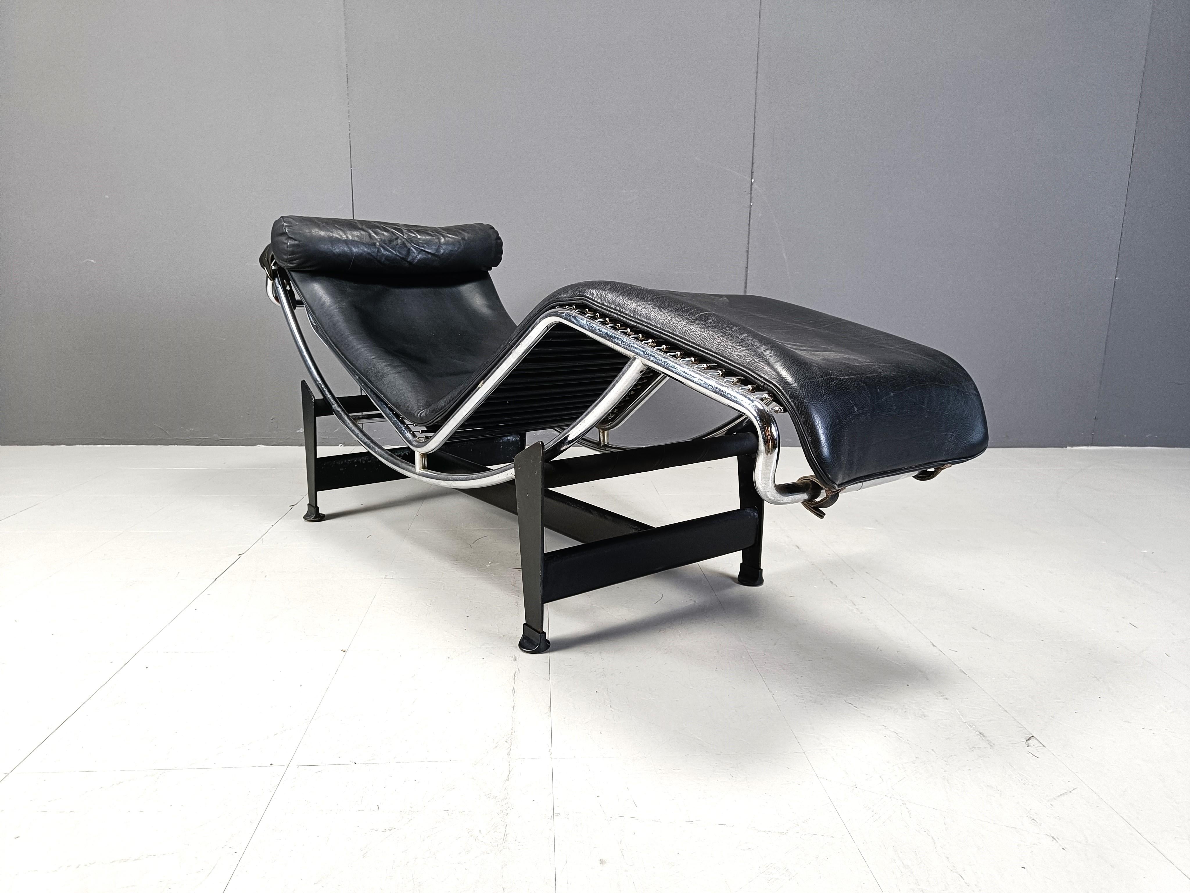 Italian Vintage Le Corbusier LC4 chaise longue for Cassina, 1970s For Sale