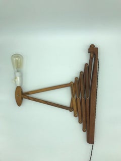 Vintage Scissor Lamp in Teak from the 1960s By Erik Hansen For Le Klint